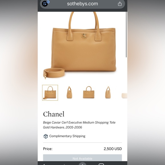 CHANEL 24k Gold Executive Tote Bag Beige - Picture 17 of 17